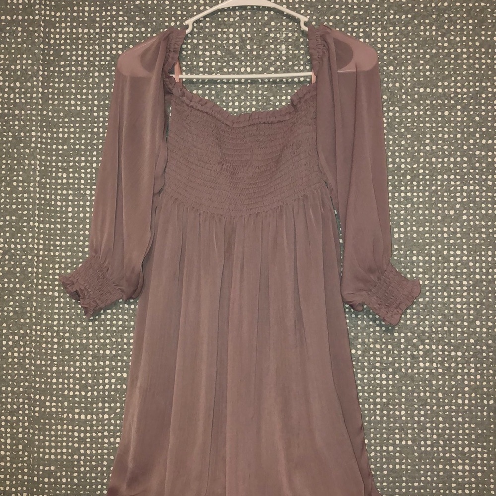 Off Shoulder Smocked Tunic Top Size M